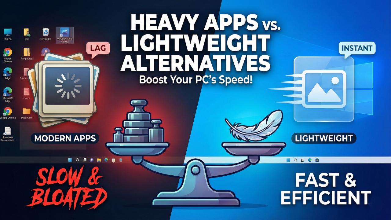 A Comparison Of Resource Hungry Modern Apps And Lightweight Old School Apps