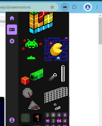 Choosing a Chromebook game on Arcade Classics.