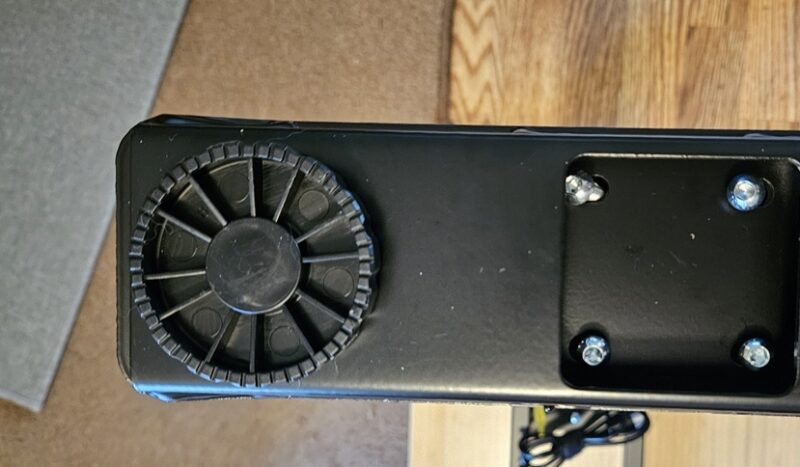 Desk leg leveler.