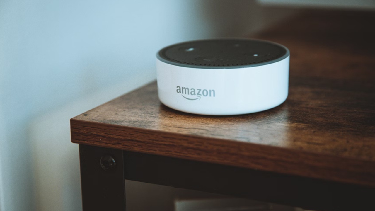 Echo dot on table.