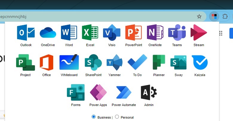 Using the Chrome extension to access Microsoft Office apps for free on Chromebook.