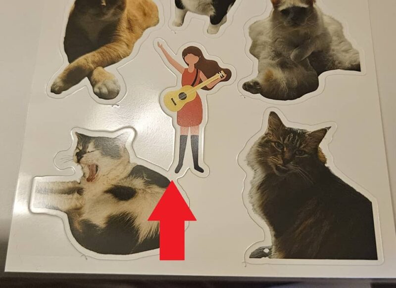 Connected stickers.