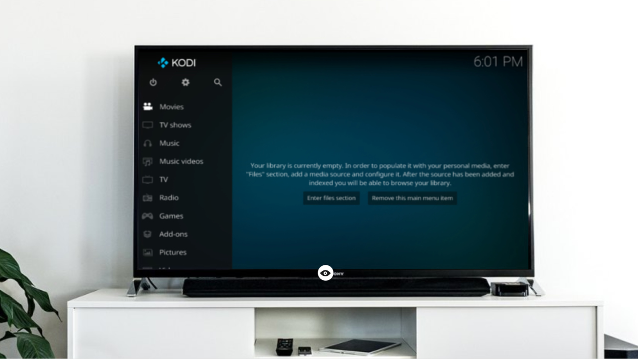 TV is running Kodi