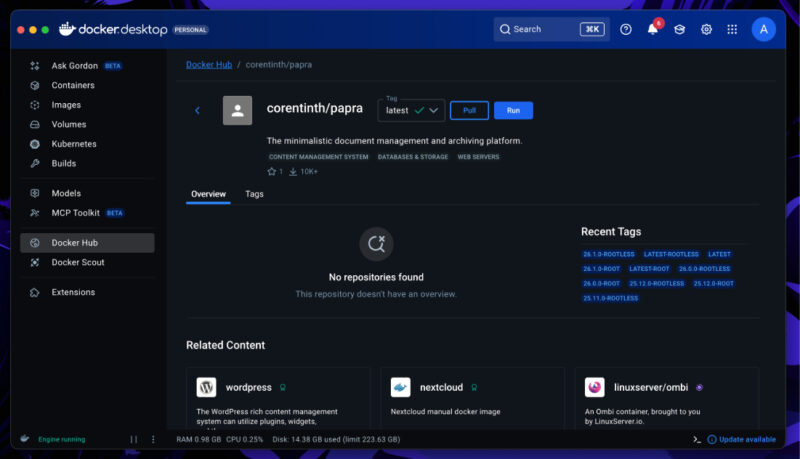 Papra in Docker Hub