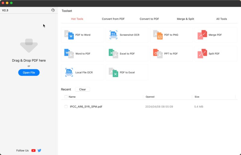 Pdfgear Main Screen