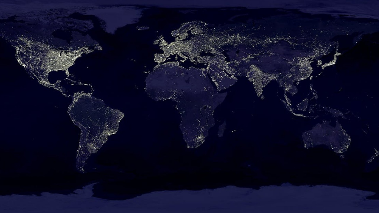 World map.