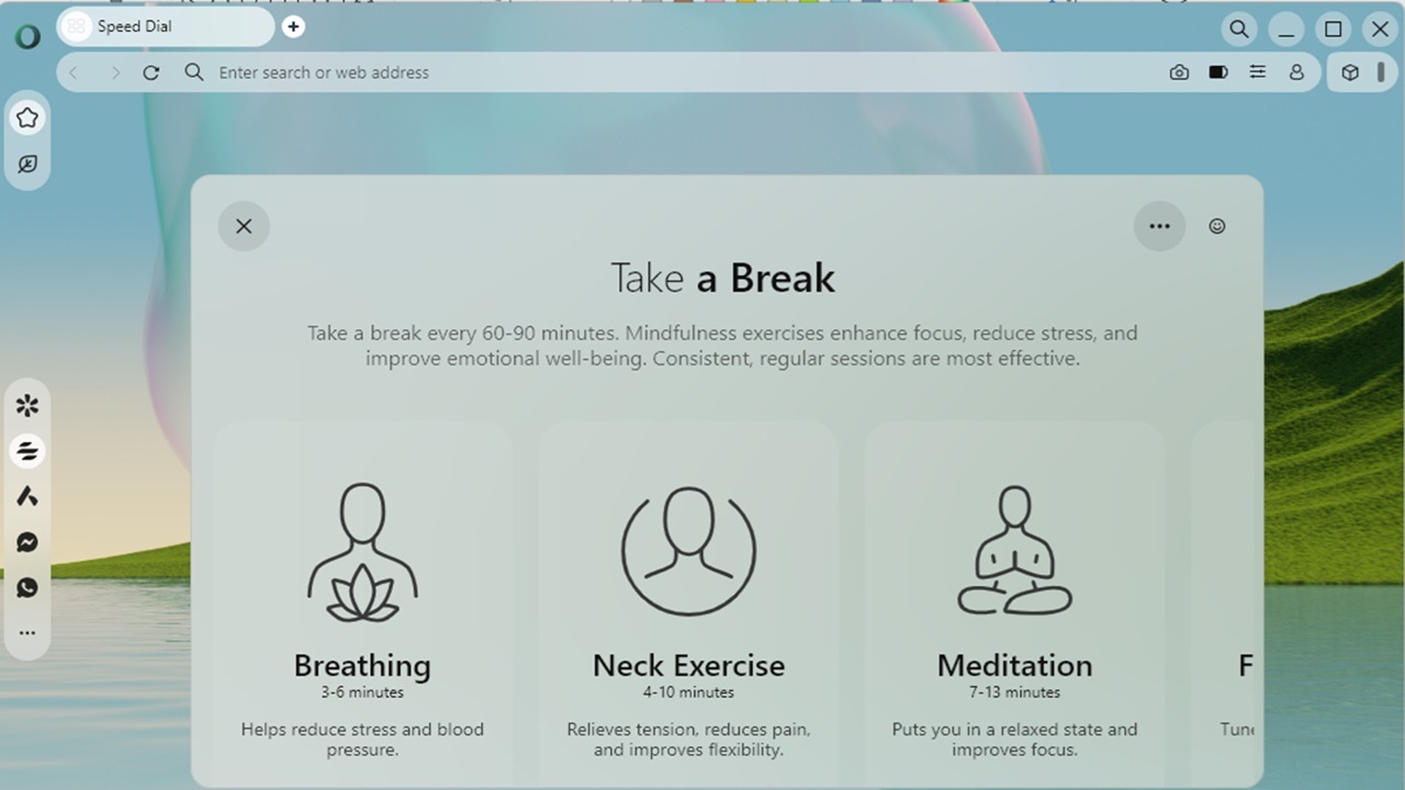 Opera Air with break exercises.