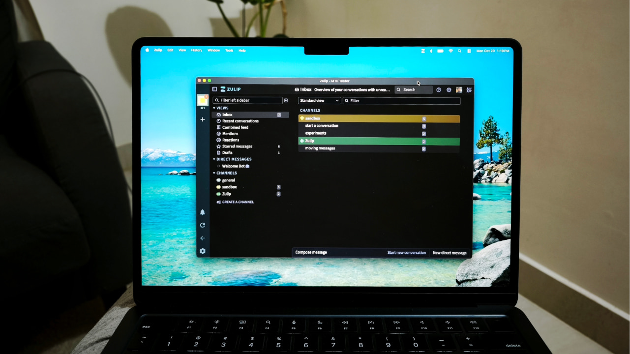 Zulip on a mac