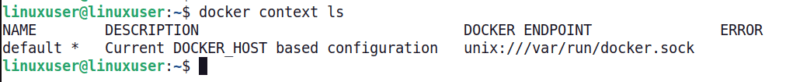 Check Active Docker Context