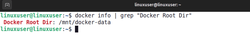 Confirm Docker New Data Directory
