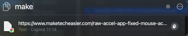 Searching for specific item in Clipboard history on Mac.