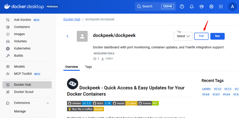 Pull Dockpeek