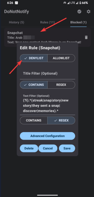 Rule Set Denylist