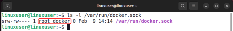 Verify Socket Permissions